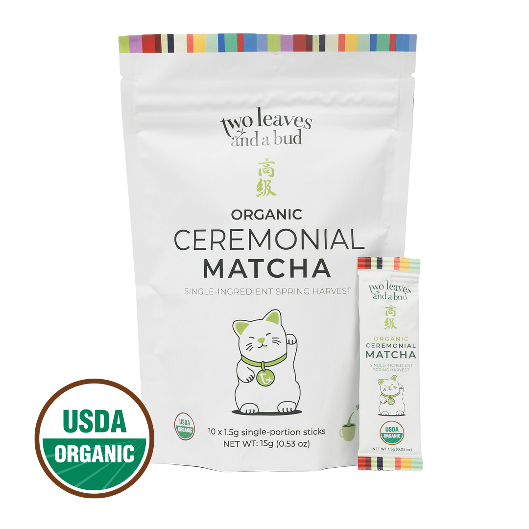 Organic Ceremonial Matcha Tea Single-Serve Sticks