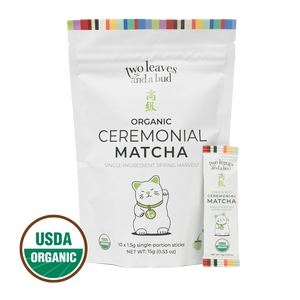Organic Ceremonial Matcha Tea - Single-Serve Sticks