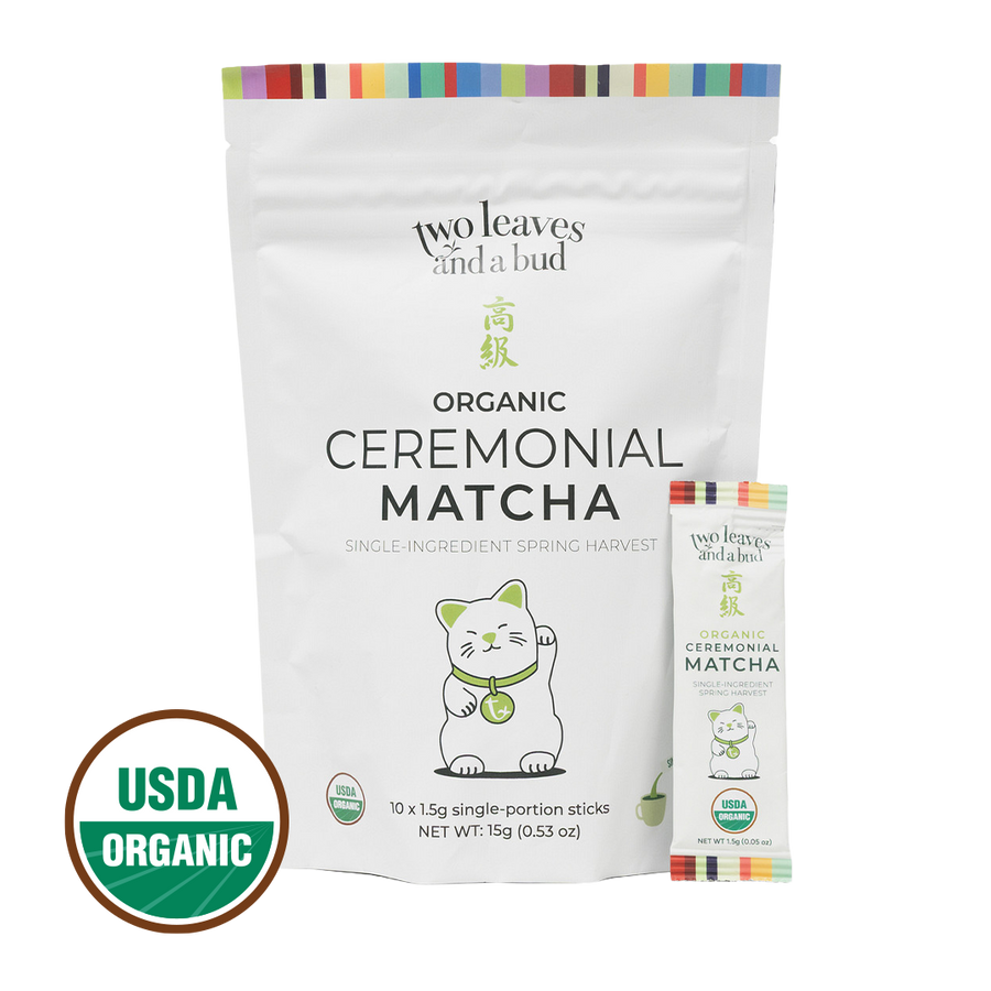 Organic Ceremonial Matcha Tea Single-Serve Sticks