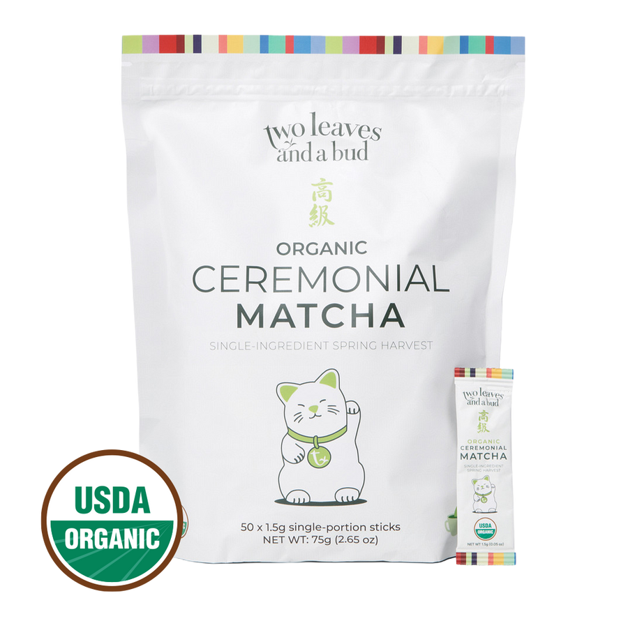 Organic Ceremonial Matcha Tea Single-Serve Sticks