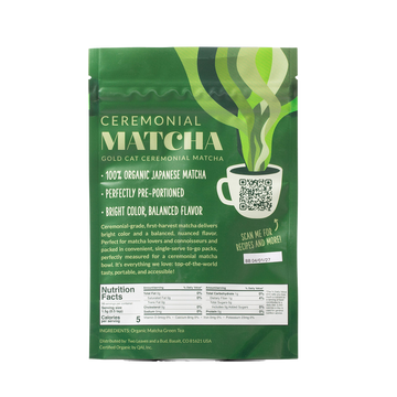 Ceremonial Matcha Tea Single Serve Sticks | Two Leaves and a Bud