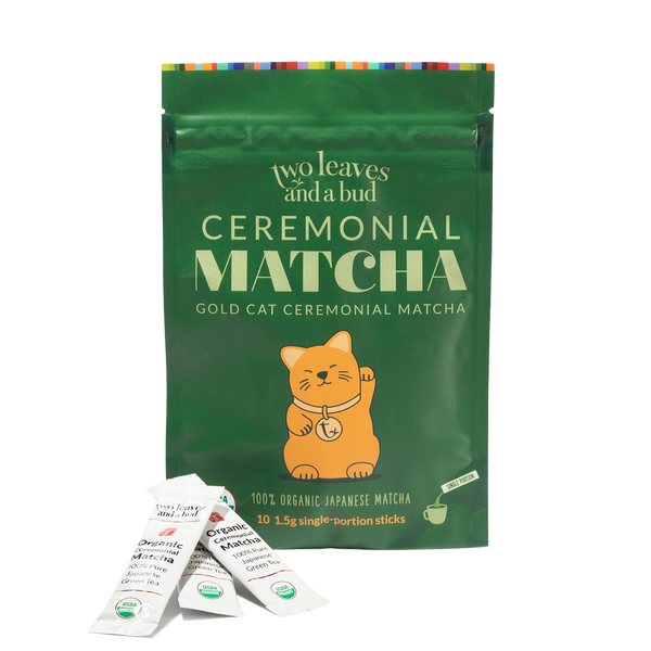 Ceremonial Matcha Tea Single Serve Sticks | Two Leaves and a Bud