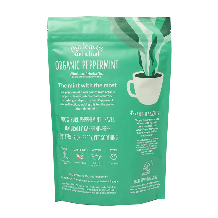 Organic Peppermint - 50 Naked Tea Sachets