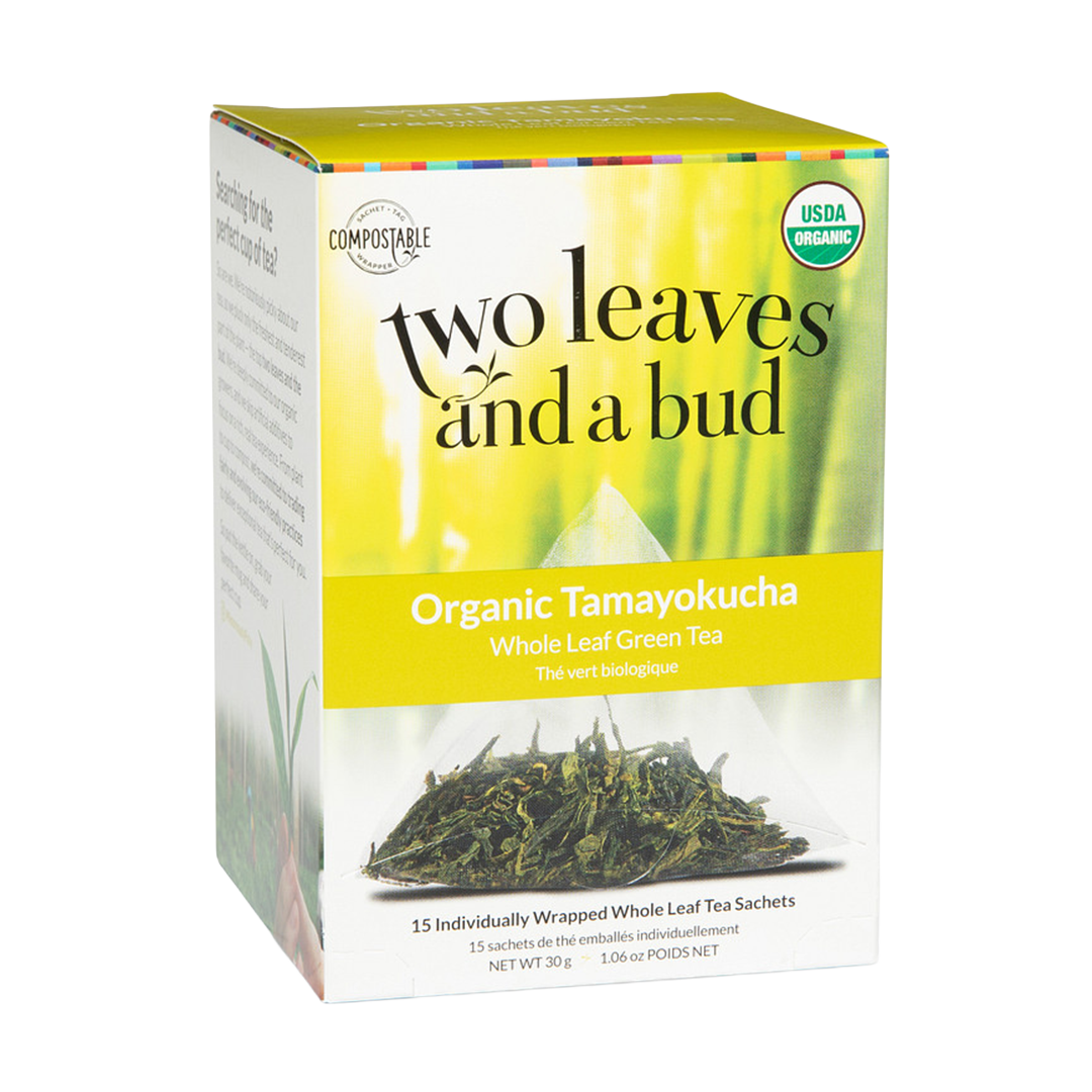 【tomoekitahara（2/2）】・緑360ｇ×2袋✨同時購入特価 Organic Tamayokucha Green Tea Sachets | Two Leaves and a Bud
