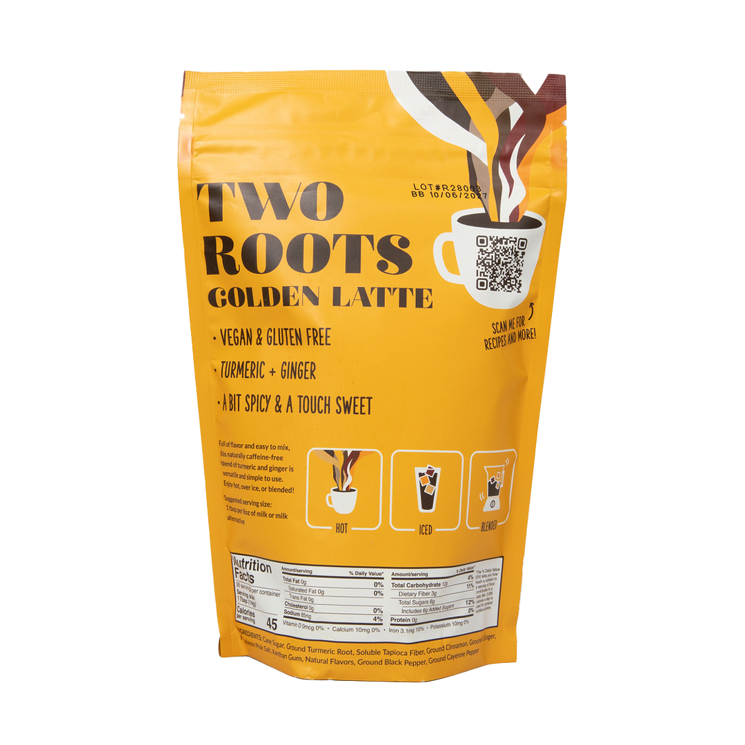 Two Roots Turmeric Ginger Latte Mix | Two Leaves and a Bud
