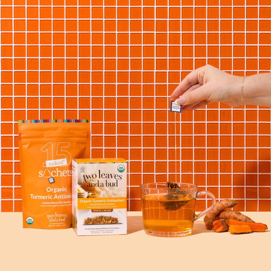 Two Leaves and a Bud Organic Turmeric Antioxidant Naked Tea