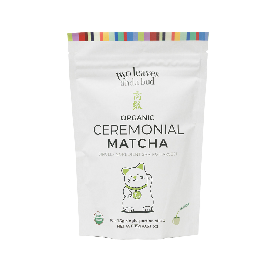 Organic Ceremonial Matcha Tea Single-Serve Sticks