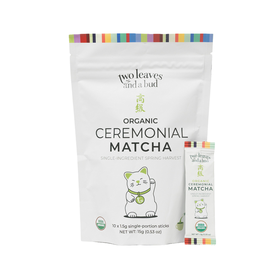 Organic Ceremonial Matcha Tea Single-Serve Sticks