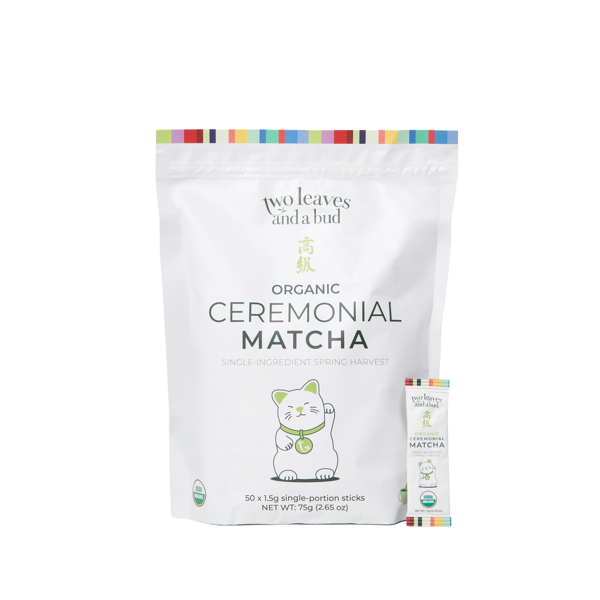 Ceremonial Matcha Tea Single Serve Sticks | Two Leaves and a Bud