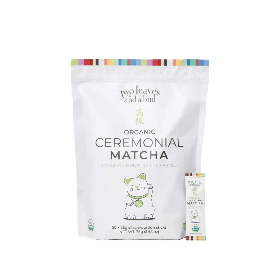 Organic Ceremonial Matcha Tea Single-Serve Sticks