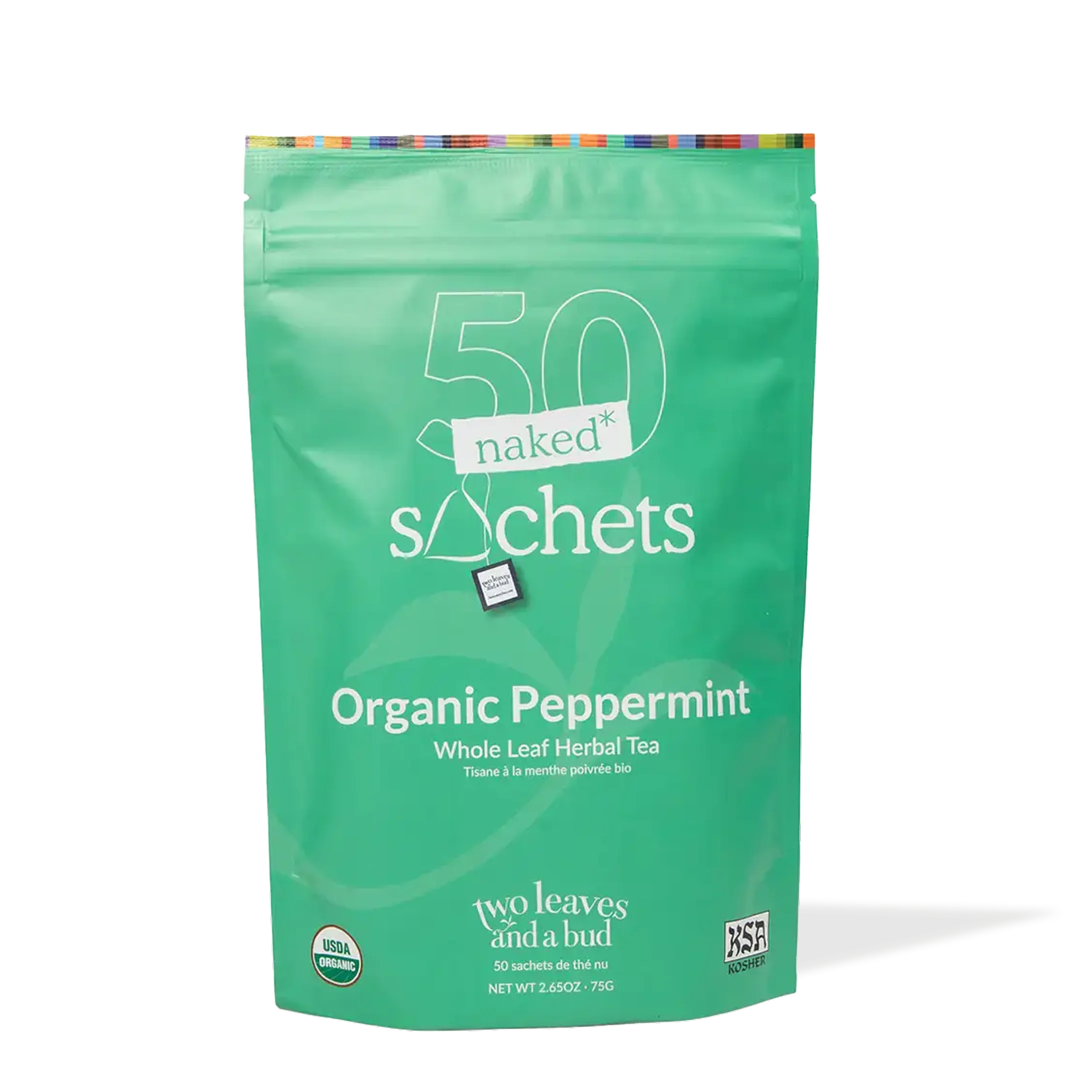 Organic Peppermint - 50 Naked Tea Sachets