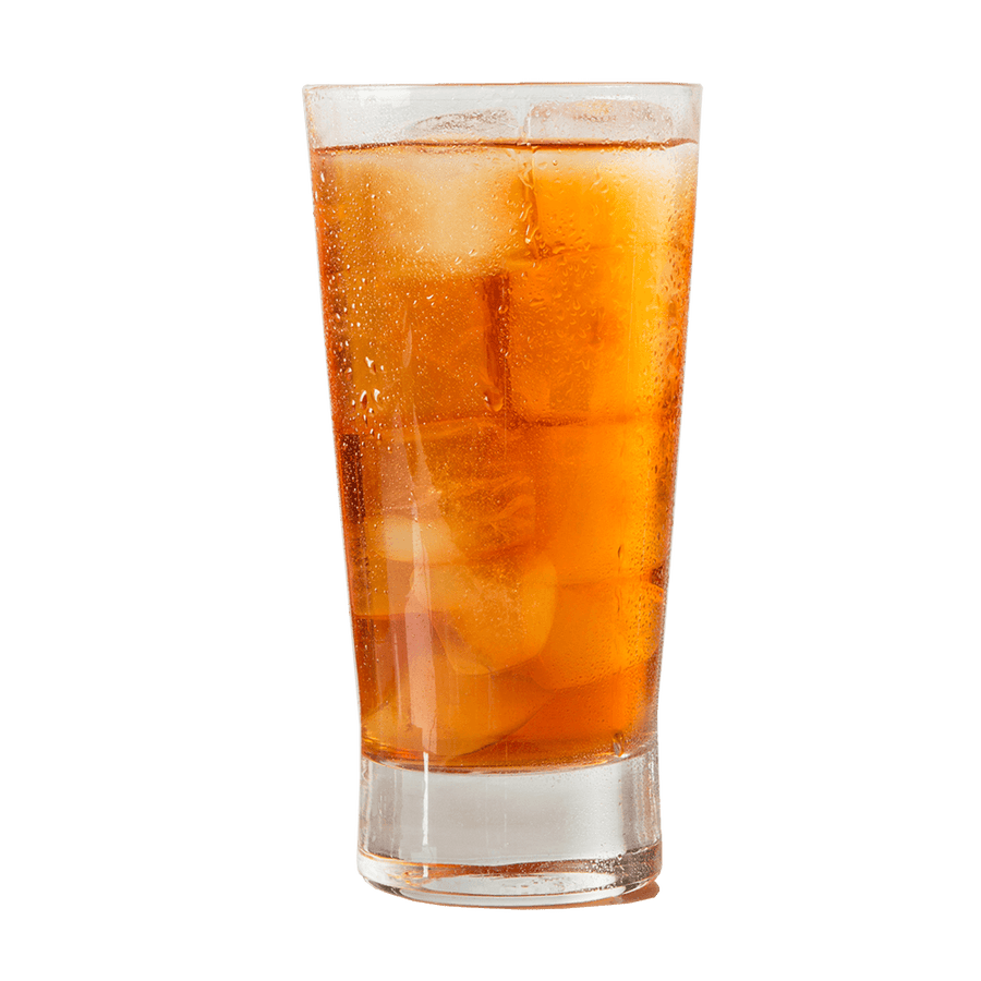 Organic Peach Black Iced Tea Glass